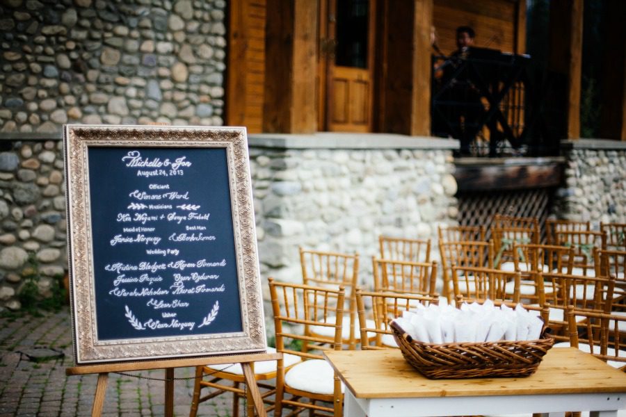 Elegant Summer wedding at Emerald Lake Lodge from Naturally Chic | Photo by T.LAW Photography