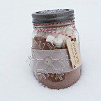 custom mason jar hot chocolate favor by Naturally Chic | Photo by Orange Girl