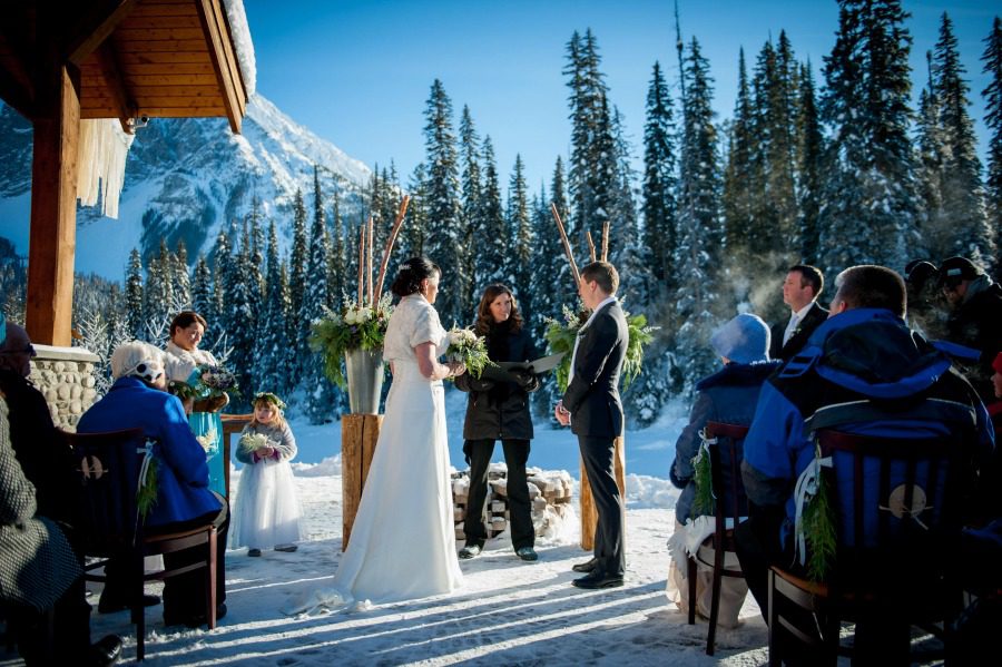 Emerald Lake Lodge winter wedding from Naturally Chic| Photo Credit: f8 Photography Inc.